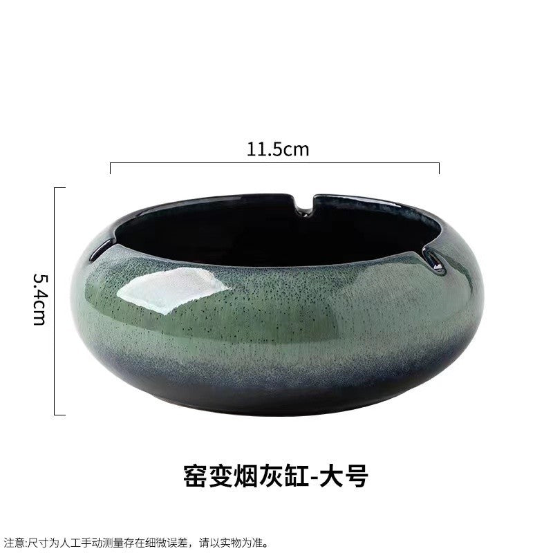 Large Ashtray Creative Personality Ceramic Ashtray Home Retro Chinese Style Living Room Light Luxury Office Trendy Ashtray