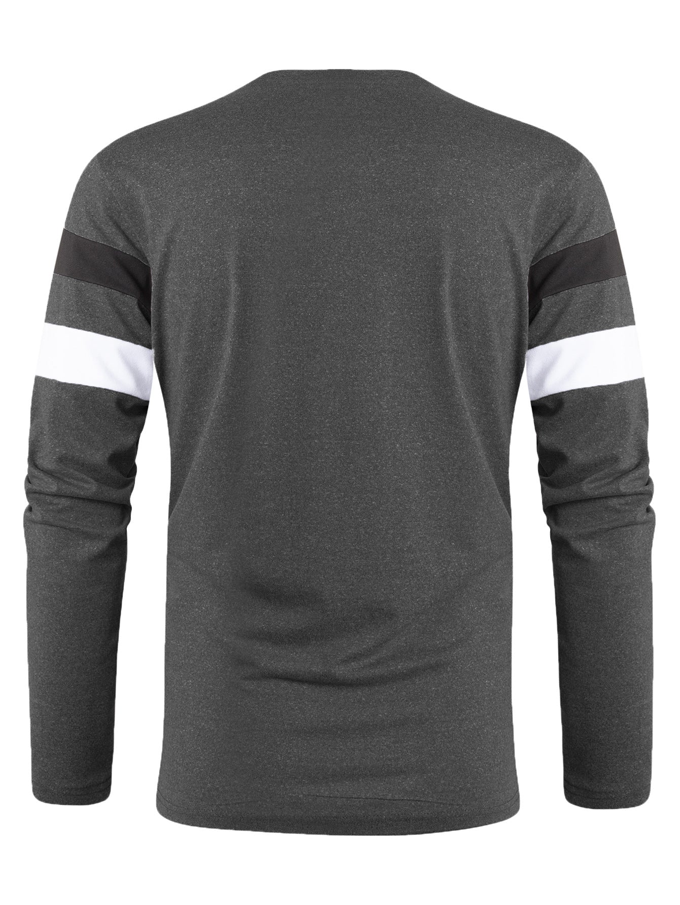Cross-Border Trade Plus Size Autumn Winter Men's Crew Neck Long Sleeve Color Block Base Shirt Pullover Thin Long Sleeve T Men's T-shirt