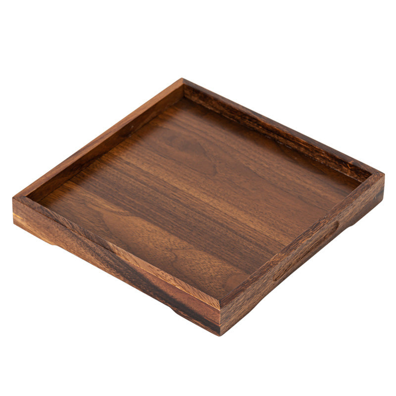 Walnut Tea Tray Minimalist Dry Tea Tray Cup Storage Tray Chinese Style Candy Dessert Fruit Tray Tea Room Tea House Wholesale