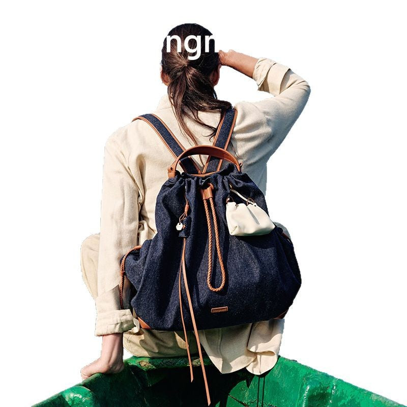 【Wen Qi Same Style】Songmont Yamashita Arimatsu Baina Series Women's Large Capacity Commuter Backpack Laptop Bag