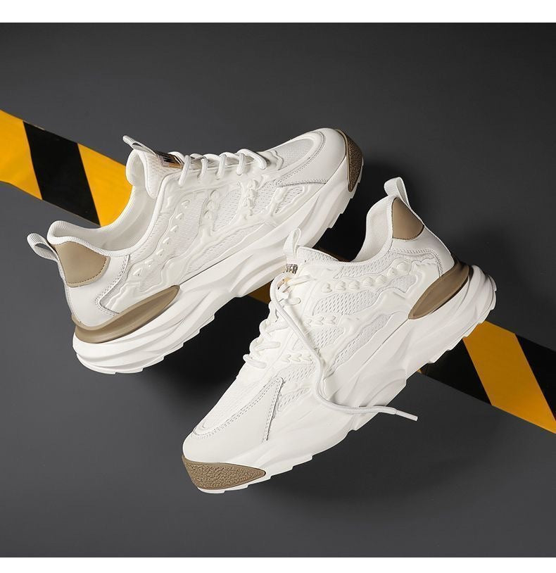 New Fashion Versatile Dad Sneakers2024Summer Trend Thick-Soled Height-Increasing Men's Shoes Mesh Breathable Casual Sneakers
