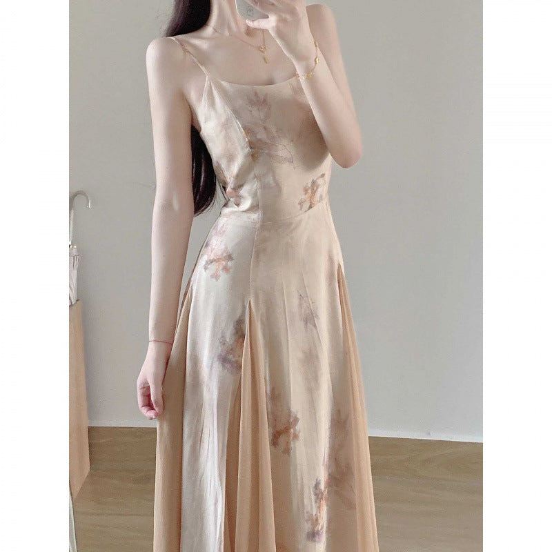 Yuelonggauze2025New Chinese Style National Style Dress Cool Zen Set Ancient Style Wabi-Sabi Dress Tea Dress Cheongsam Dress
