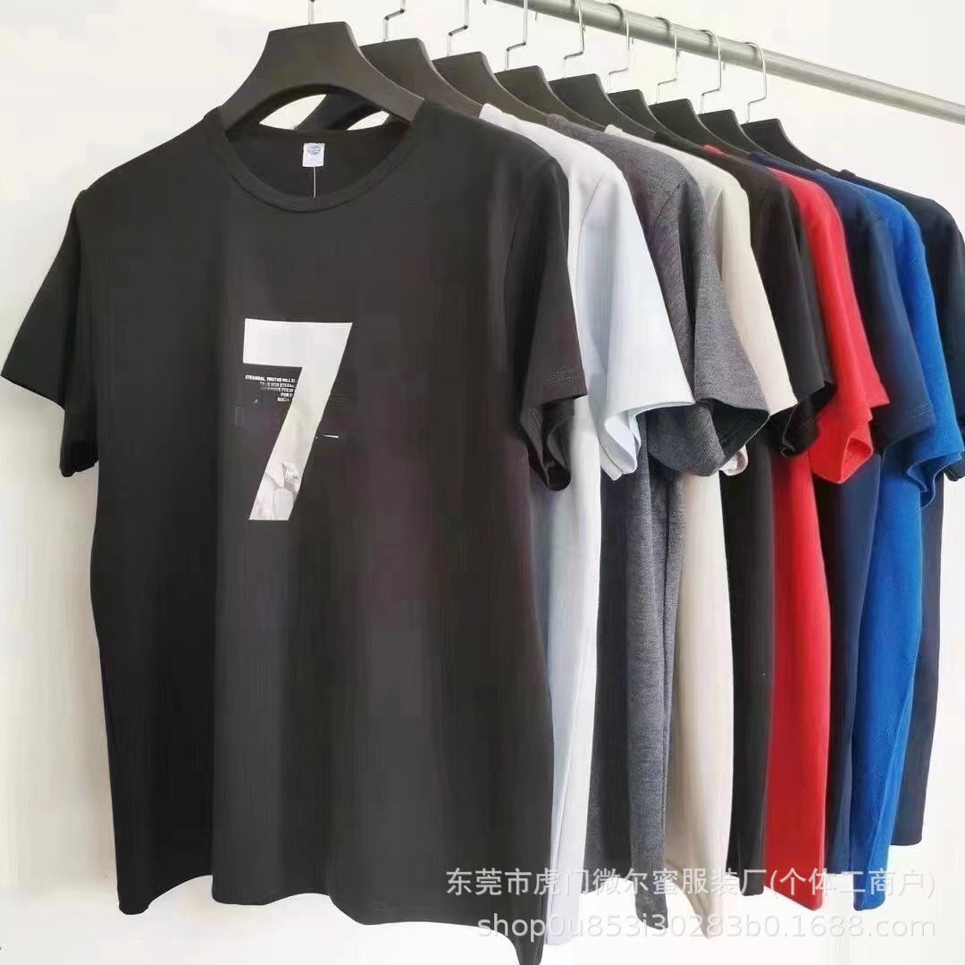 1688Wholesale Summer Men's Clothing Short Sleeve Loose Casual Men's Fashion T Shirt Running Around Selling Goods