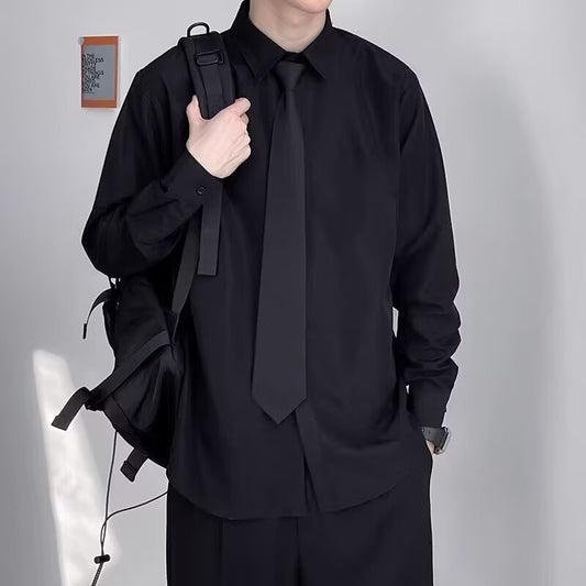 Professional Business Shirt for Men Formal Slim Fit Long Sleeve Shirt Men Plus Size Men's White Shirt Unisex