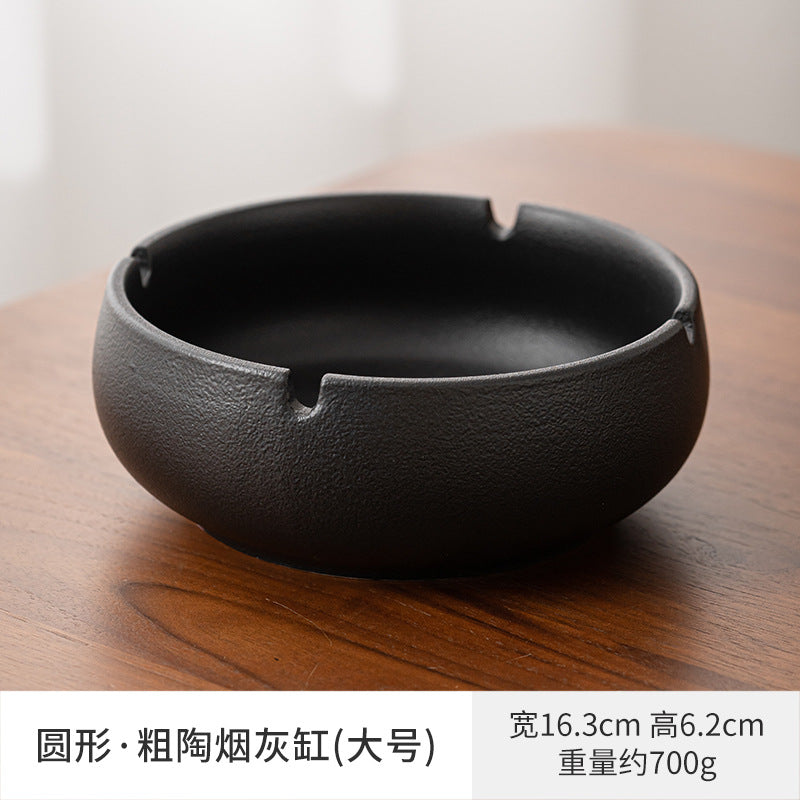 Large Ashtray Creative Personality Ceramic Ashtray Home Retro Chinese Style Living Room Light Luxury Office Trendy Ashtray