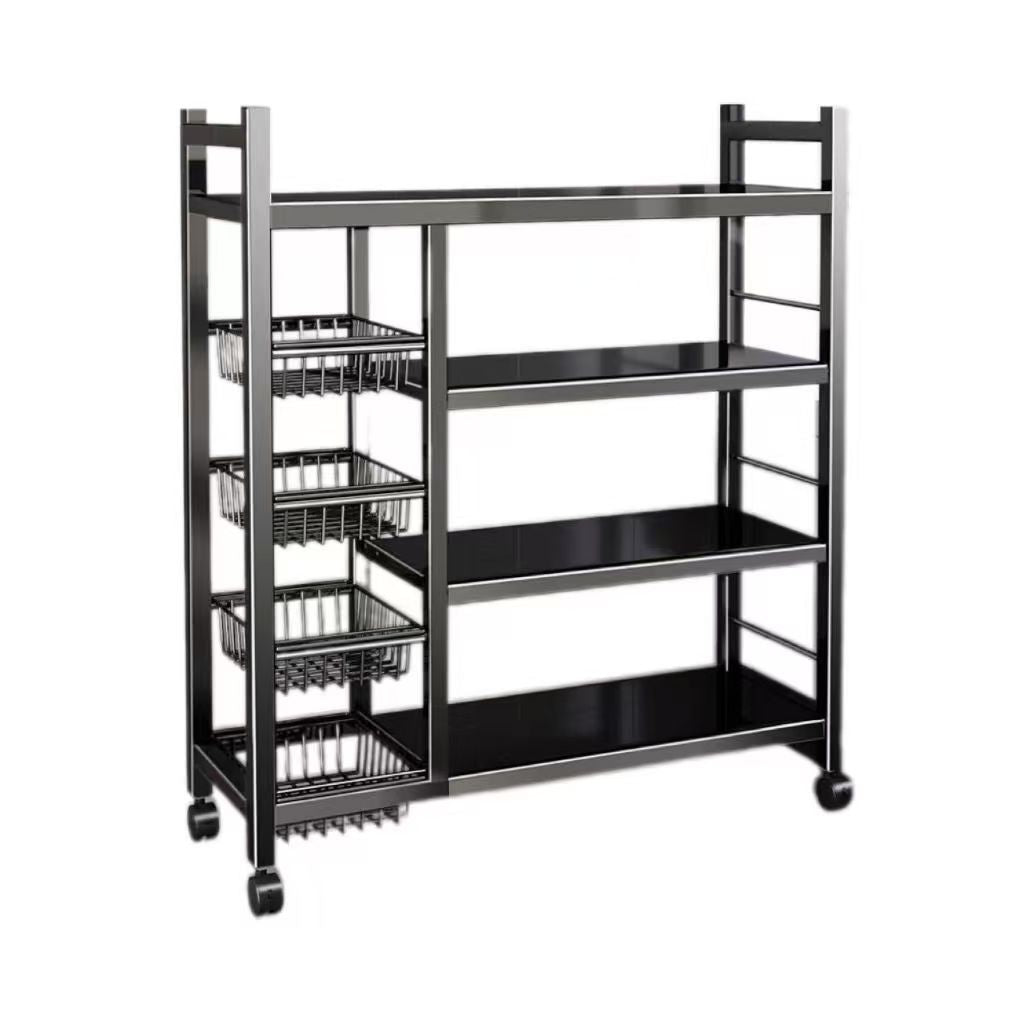Kitchen Vegetable Basket Floor-standing Storage Rack Multi-layer Storage Vegetable and Fruit Rack Multi-functional Household Storage Basket