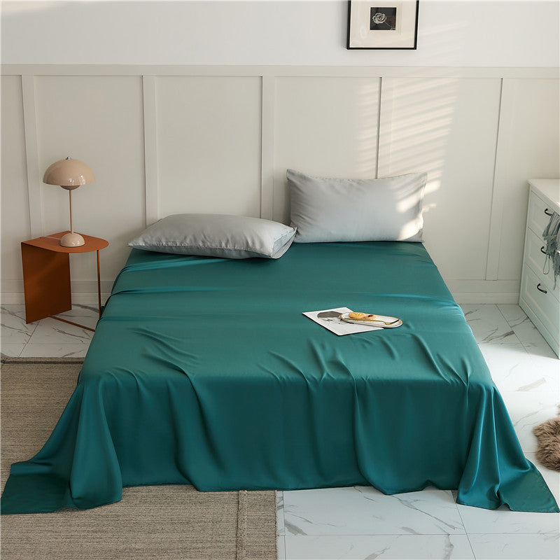 60Lanzing Tencel Single Item Only Bed Sheet Summer Solid Color Lyocell Bed Skirt Silky Cool Single Piece Duvet Cover Quilt Cover