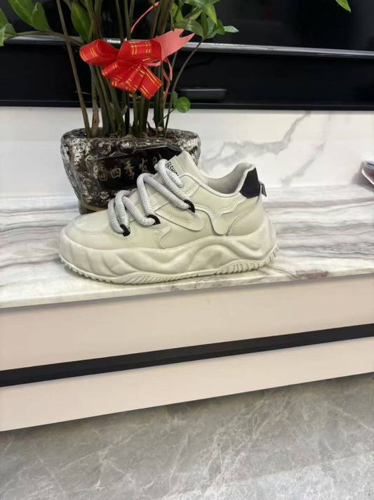 Men's Shoes for Autumn and Winter2025New Trendy Dad Shoes Thick Sole Height-Increasing Sports Casual Shoes Versatile Men's Loafers