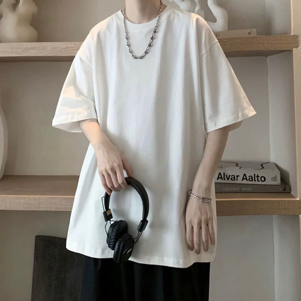 Cross-border pure cotton men's T Wholesale high-quality summer new printed casual short-sleeve shirts t Trendy Brand Five-Sleeve Shirt