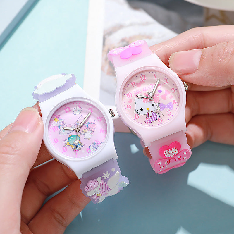 Cartoon Children's Watch Epoxy Sanrio Watch Elementary School Quartz Watch Wholesale Cross-Border E-commerce Wristwatch Decoration