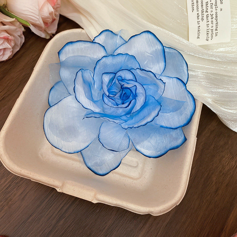 Super Fairy Vacation Style Fabric Flower Hair Clip Side Bangs Broken Hair Duckbill Clip Gentle Atmosphere Versatile Hair Accessory for Women