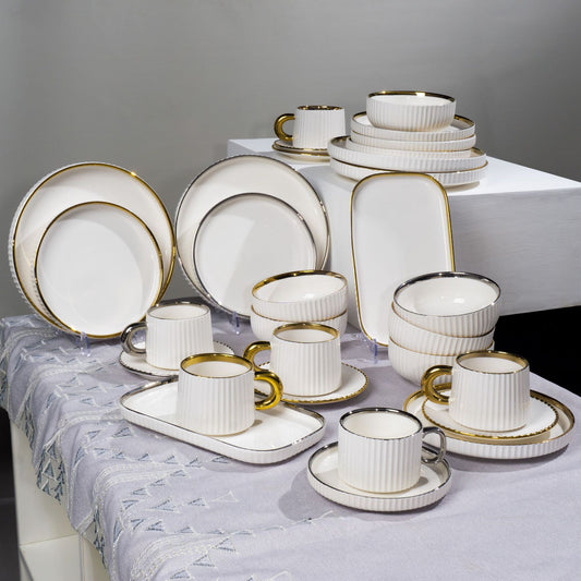 2024New Luxury Bowl and Plate Set Household Bowl High-end Ceramic Bowlware Plate Chopsticks Housewarming Bowl Plate Tableware Set