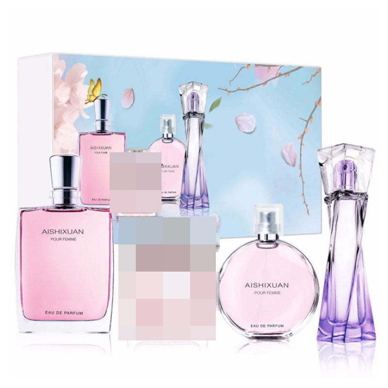 Flower Story Gift Box Women's Perfume Four-piece Set Perfume Wholesale Long-lasting Light Fragrance Recommended Black Coffee Perfume Women