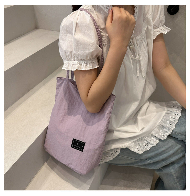 Foreign Trade New Solid Color Women's Bag Wholesale Large Capacity Women's Shoulder Bag Crossbody Bag ins Fashionable Versatile Commuter Bag
