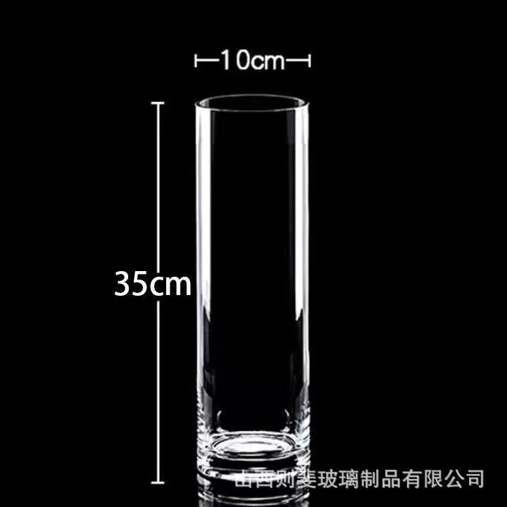 Zefei One-Piece Dropshipping Internet Celebrity Transparent Straight Glass Vase Bedroom Desktop Living Room Dining Table Fresh Flower Arrangement Ornament