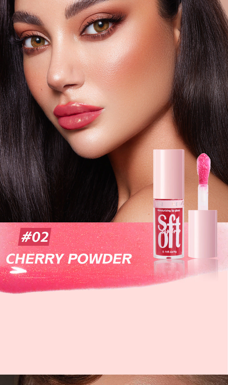 PNF Cross-border Moisturizing Lip Gloss Lip Oil Pearlescent Fine Flash European and American Water Light Lip Plumping Cream Lip Gloss Lip lacquer