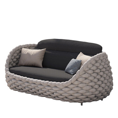 Nordic Courtyard Garden Rattan Sofa Designer Outdoor Open Balcony Leisure Furniture Sales Office Outdoor Rattan Chair
