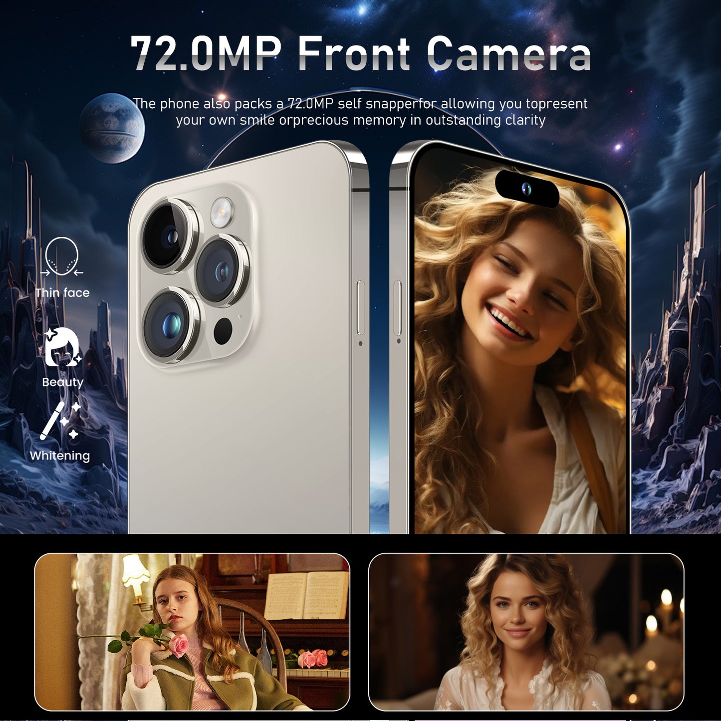 Hot Sale I16 Pro Max Cross-border Mobile Phones16+1T Truly Smart Island7.3Inch Android8.1Meikeduo OZON Batch