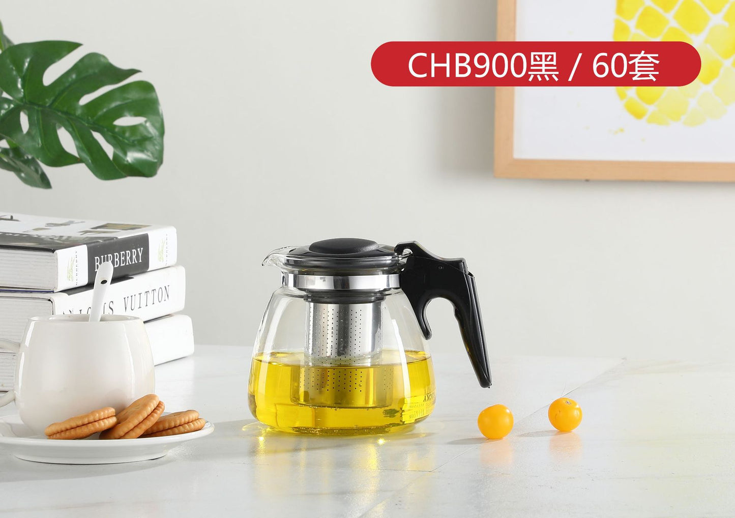 Large Capacity Glass Teapot Kung Fu Tea Brewing Pot Household Kettle Single Pot Heat Resistant Filter Tea Maker Flower Tea Tea Set