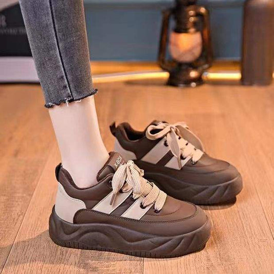 Chunky Sneakers for Women, Autumn and Winter Soft Sole Loafers, Women's Cotton Shoes2025Winter new style fleece-lined thick-soled casual sports sneakers