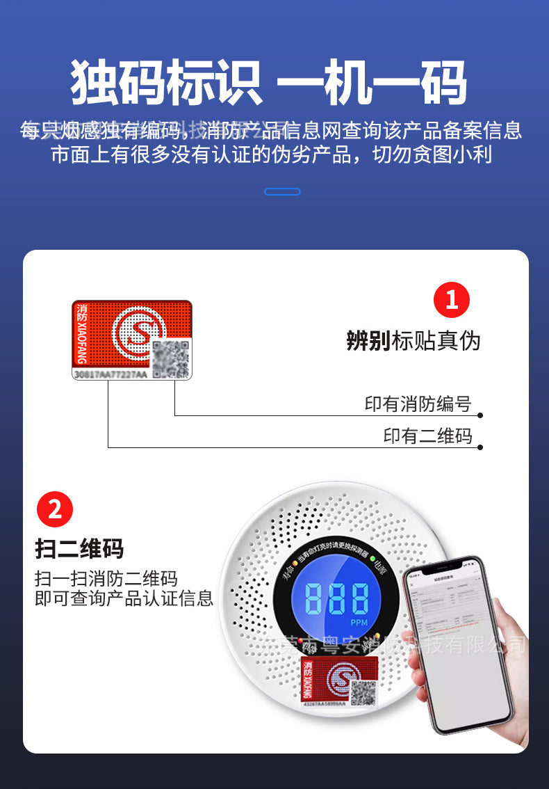 Carbon Monoxide Alarm Household Indoor Coal Smoke Honeycomb Coal Coal Stove Leakage Poisoning co Gas Detector