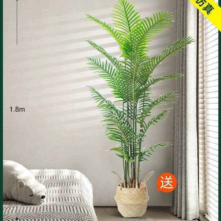 Artificial Green Plant High-End Light Luxury Anthurium Floor Potted Fake Flower Tree Indoor Living Room Bionic Plant Decorative Ornament
