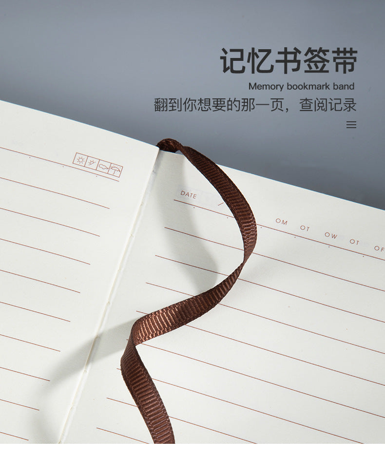Custom Side Pen Slot Notebook logo Thickened Sheepskin Leather Notebook A5/A6Minimalist Business Journal
