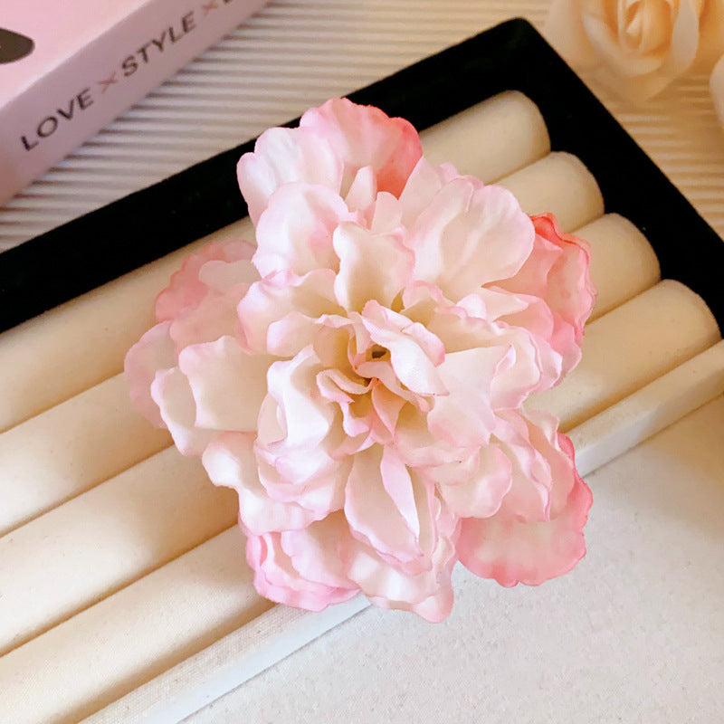 Super Fairy Vacation Style Fabric Flower Hair Clip Side Bangs Broken Hair Duckbill Clip Gentle Atmosphere Versatile Hair Accessory for Women