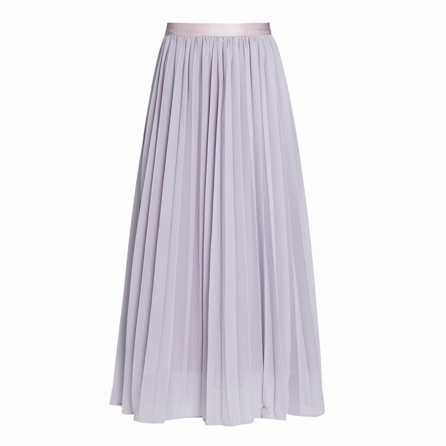 Thirteen Lines·Yunheyu Gentle Light Purple Pleated Long Skirt for Women Versatile Casual Vacation Style Draped Half Skirt