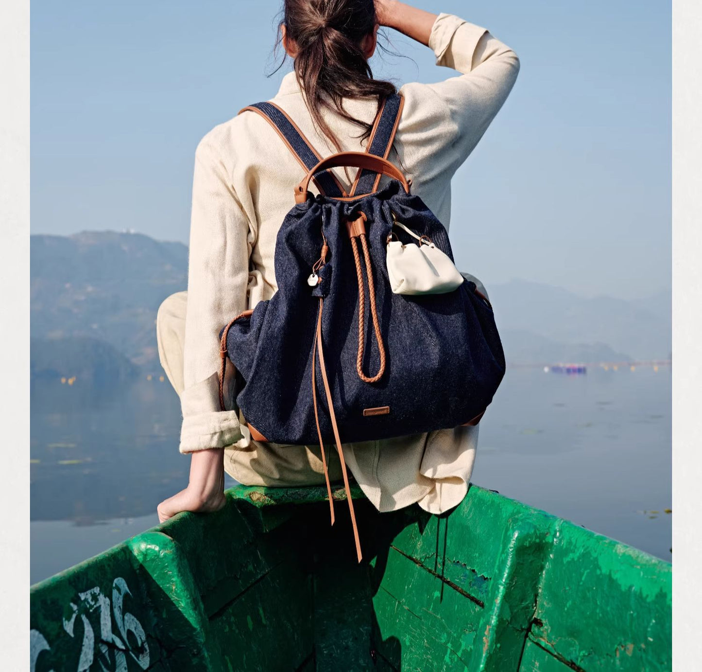 【Wen Qi Same Style】Songmont Yamashita Arimatsu Baina Series Women's Large Capacity Commuter Backpack Laptop Bag