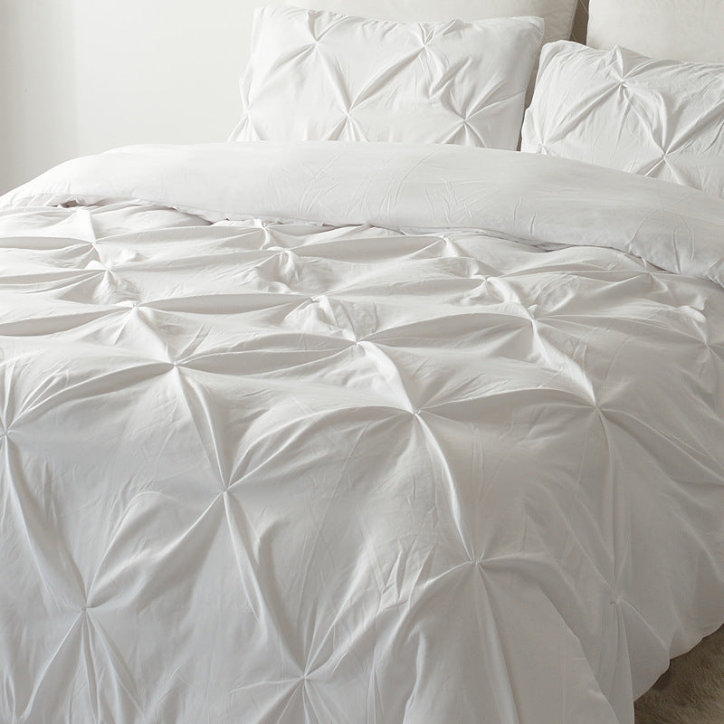 3pcs/set 7In-stock colors AliExpress Amazon ebay Handcrafted Solid Color Duvet Cover Three-Piece Set USA