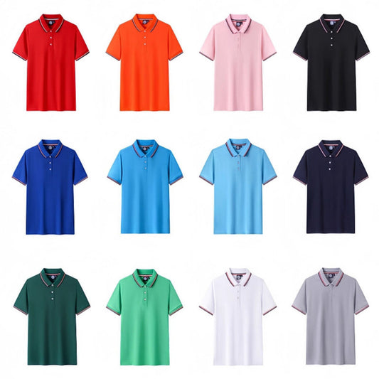 Short Sleeve polo Men's Summer Workwear Turn-down Collar Printed Work Shirt logo Patterned Advertising Shirt for Men polo Shirt