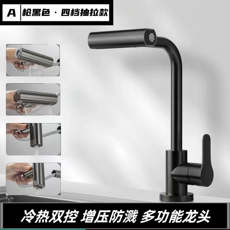 kitchen tap Three-Way Raindance Kitchen Pull-Out Faucet for Home Use, Suitable for Sink and Dishwashing Basin