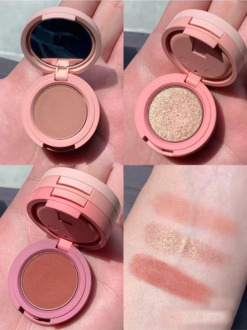 Capel Macaron Three-Layer Sandwich Eyeshadow Pearlescent Matte Flash Contour Earth Color with Mirror Nose Side Shadow