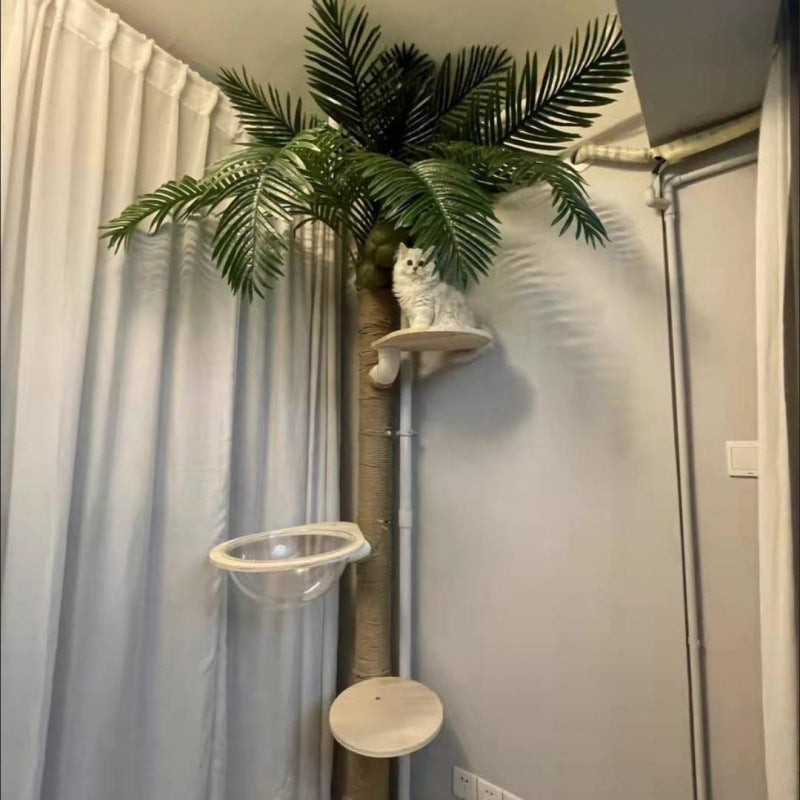 Artificial Coconut Tree Real Green Plant Coconut Fruit Leaves Pipe Decoration Sewer Cover Indoor Beautification Balcony Artificial Landscape