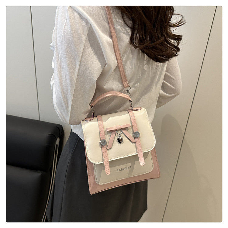 Single Shoulder Double Shoulder Women's Bag2025New Fashionable Girly Casual Multi-use Small Square Bag Spring Summer Hot-selling Women's Bag