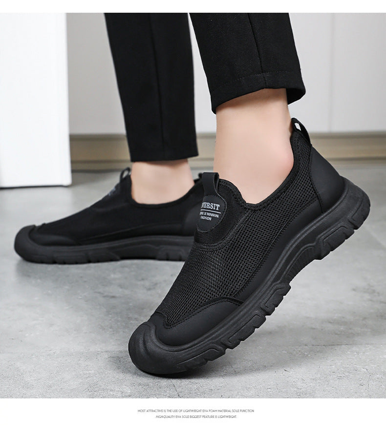 Men's Breathable Casual Shoes Summer New Fashion Sports Shoes Dropshipping Versatile Single Shoes Soft Sole Comfortable Dad Shoes