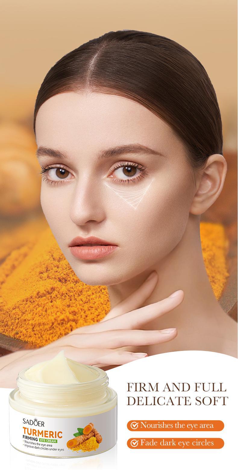 Full English Turmeric Skincare Set SADOER Cleansing, moisturizing, hydrating five-piece set for cross-border foreign trade wholesale