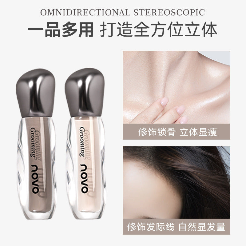 NOVO Highlight Contour Liquid for Face Brightening, Concealing Dark Circles, Contouring Nose Shadow, Matte Finish6426