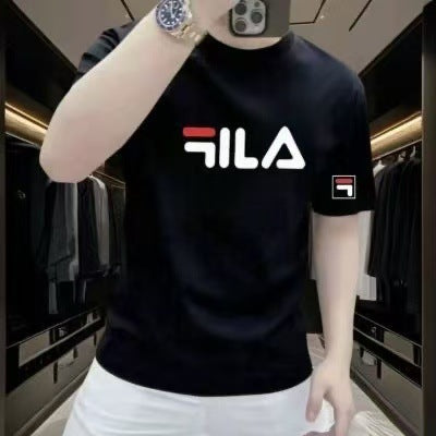 Cotton Short Sleeve T Men's American Style High-End Shirt2025Summer Men's Clothing New Slim Fit t Shirt Bottoming Shirt