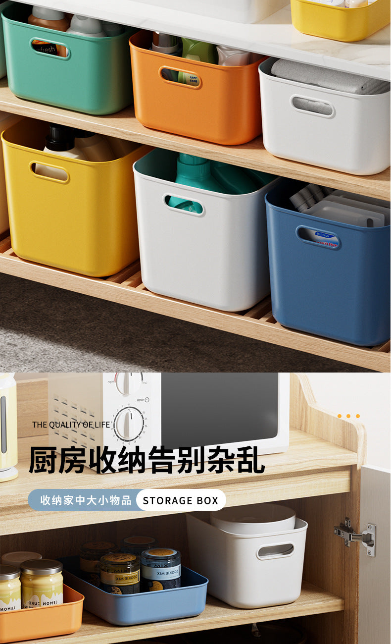 Storage Box Desktop with Lid Plastic Miscellaneous Snacks Cosmetics Box Rectangular Storage Basket Storage Box Organizing Box