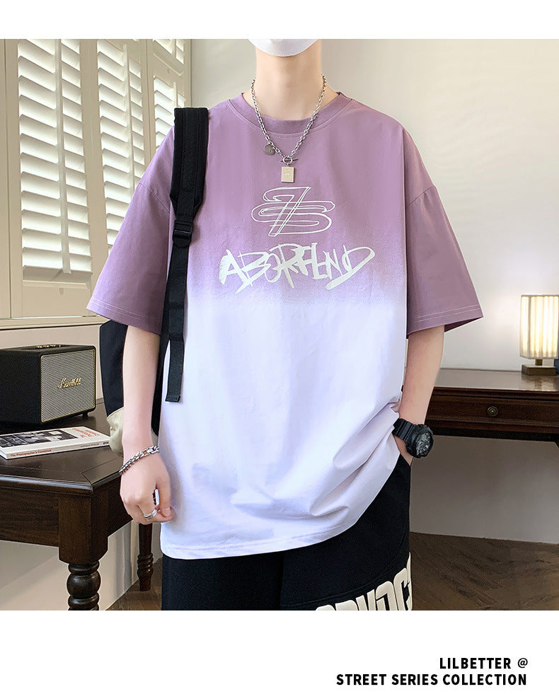 Youth Summer Ice Silk Short Sleeve t T-shirt for boys in summer2025New style junior high and high school student short-sleeve tops