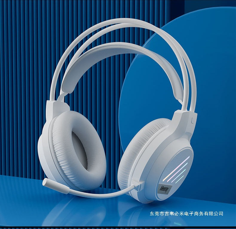 Wrangler Over-Ear Computer Headphones with Microphone Wired Desktop Gaming E-Sports Dedicated7.1Headset USB Large