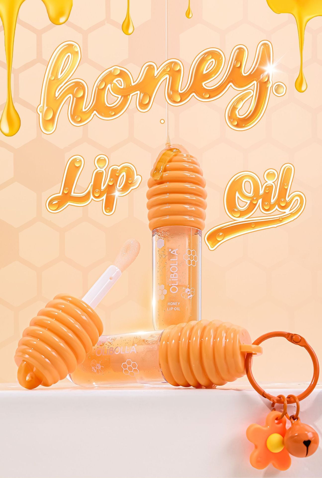 Cross-Border Makeup OLIBOLLA Hydrating Lip Oil Non-Stick Cup Long-Lasting Moisturizing Plumping Lip Gloss Wholesale Honey