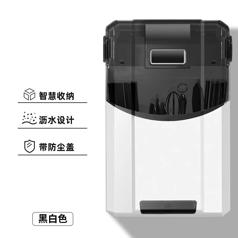 Disinfection Chopstick Holder Dustproof Wall-mounted Chopstick Storage Box Household Disinfection Drying No-drill Smart Chopstick Basket