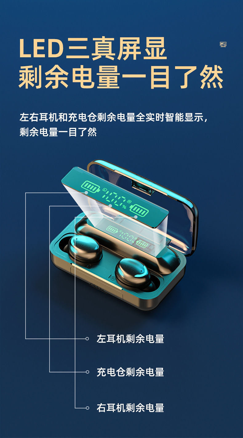 True Wireless Bluetooth Earbuds Dual Ear Noise Cancelling Low Latency In-Ear Sports Running Music Gaming E-Sports Long Battery Life