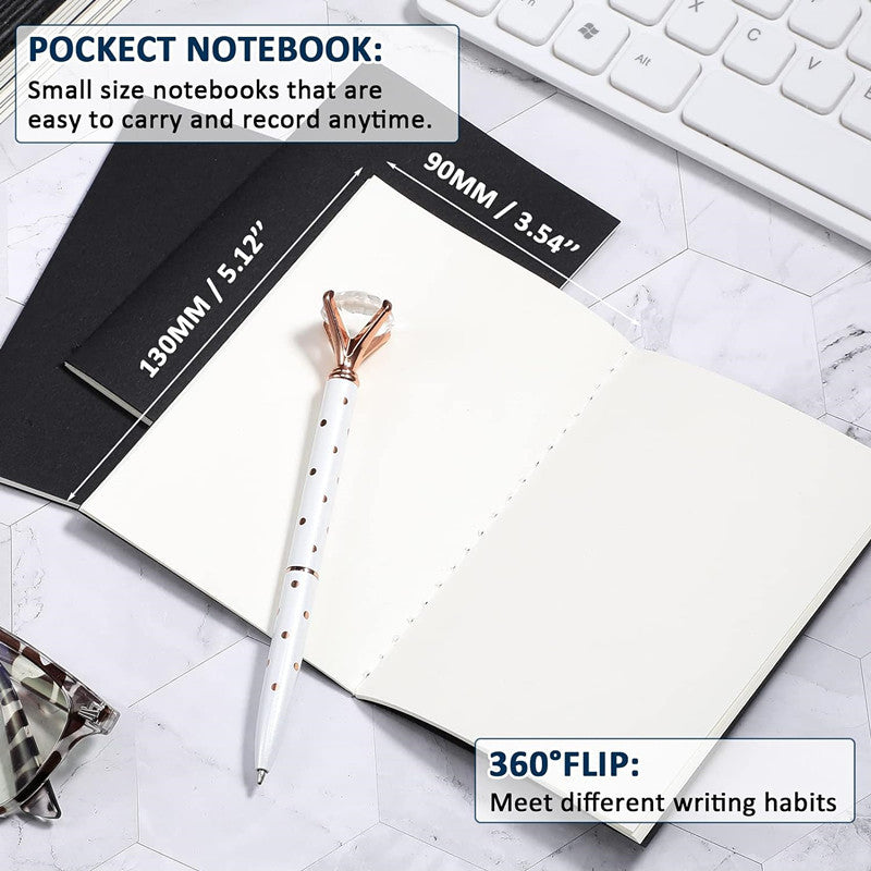 Mini Diary Pocket Notebook Journal Record Book Mini Diary64Open Black Exercise Book Kraft Paper