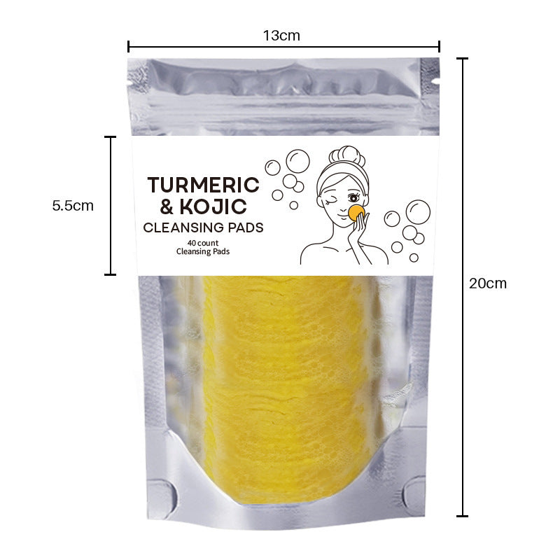 Cross-border foreign trade turmeric cleansing pads Turmeric Cleansing Pad Exfoliating Cleansing Facial Care