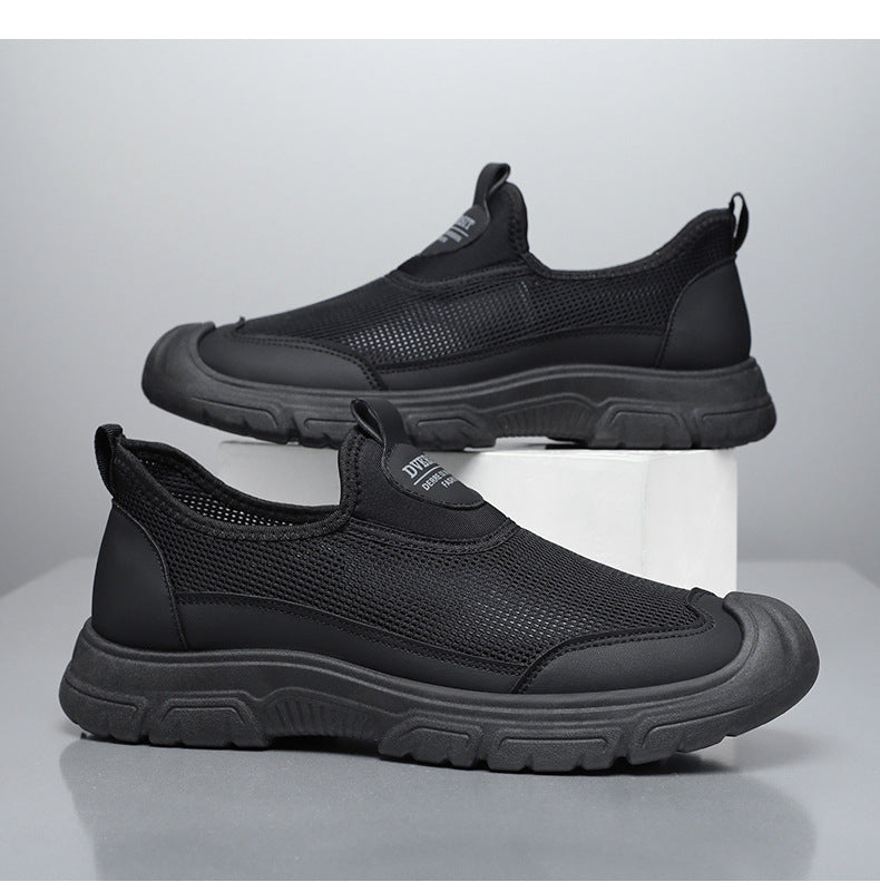 Men's Breathable Casual Shoes Summer New Fashion Sports Shoes Dropshipping Versatile Single Shoes Soft Sole Comfortable Dad Shoes