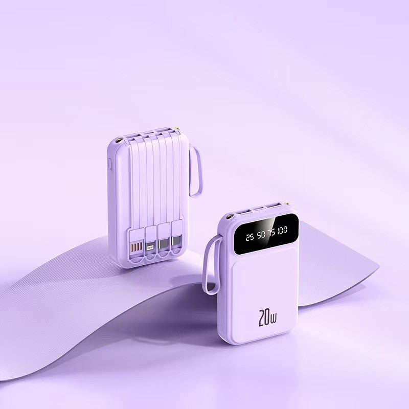 3C Certified Power Bank with Cable20000mAh large capacity portable power bank suitable for airplane use LOGO Customization